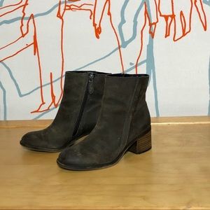 Franco Sarto “Marlene” brown nubuck ankle boots